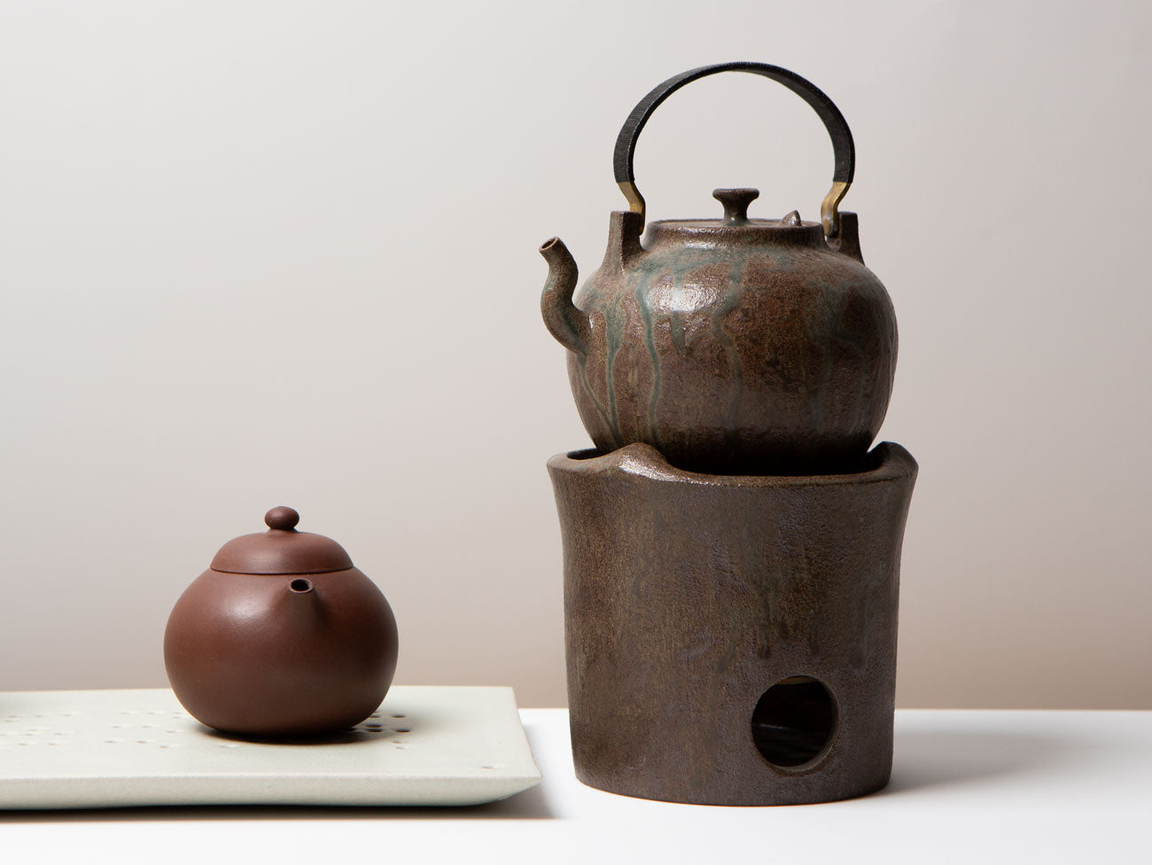 Pear Ash Kettle & Brazier, Wang Wen De.