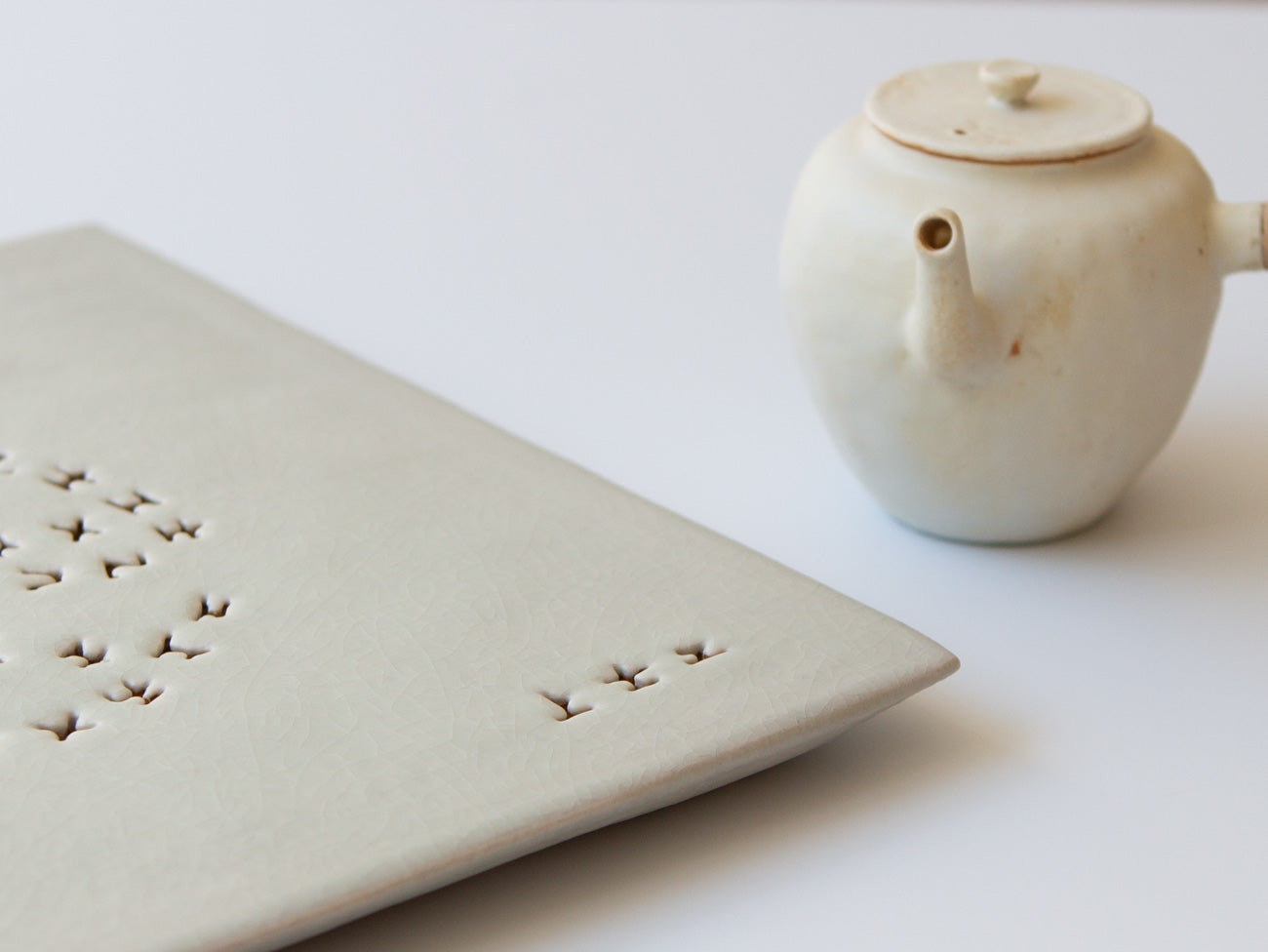 Character Tray in White, Square
