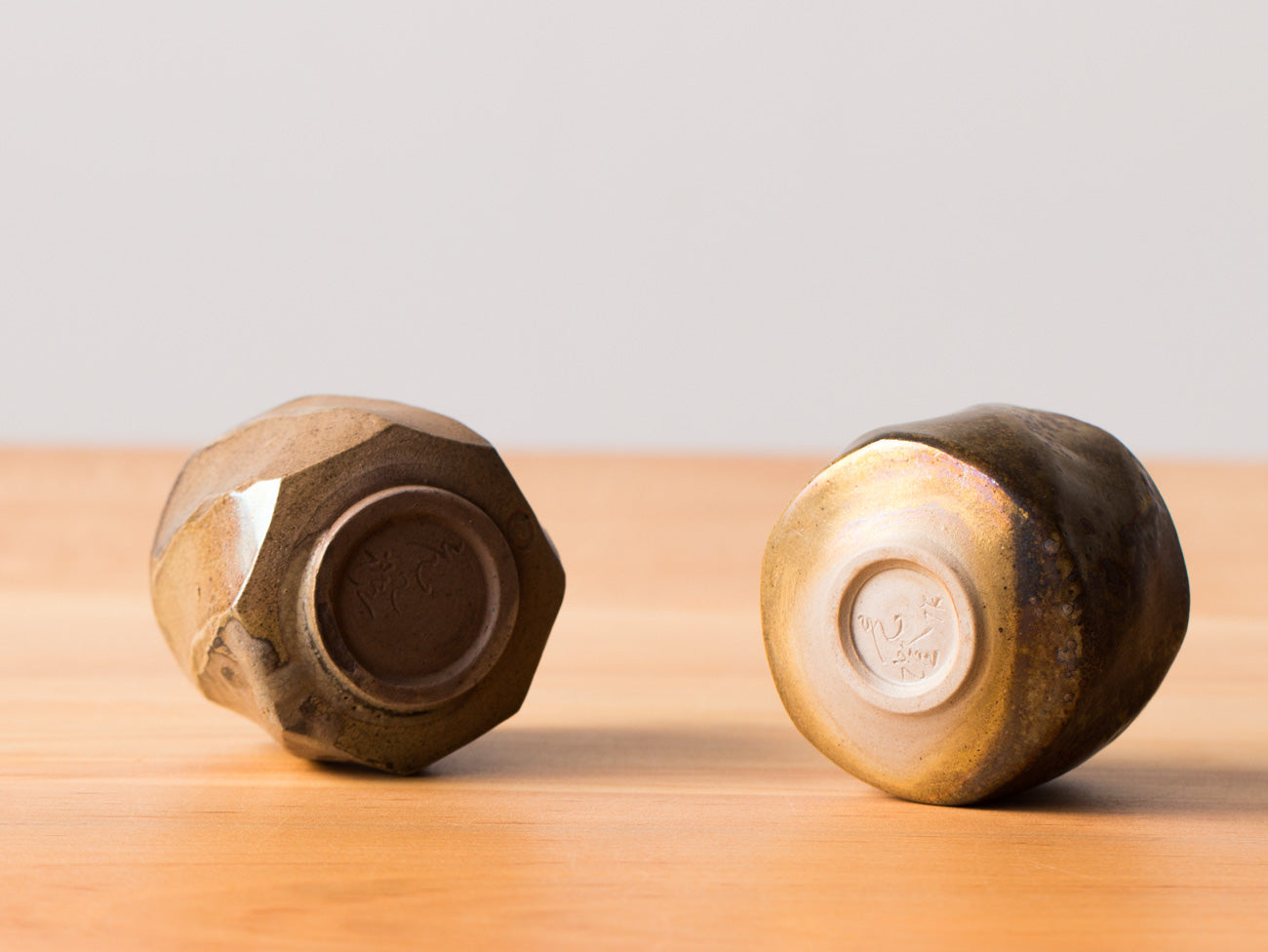 A Pair of Small Facet Cups