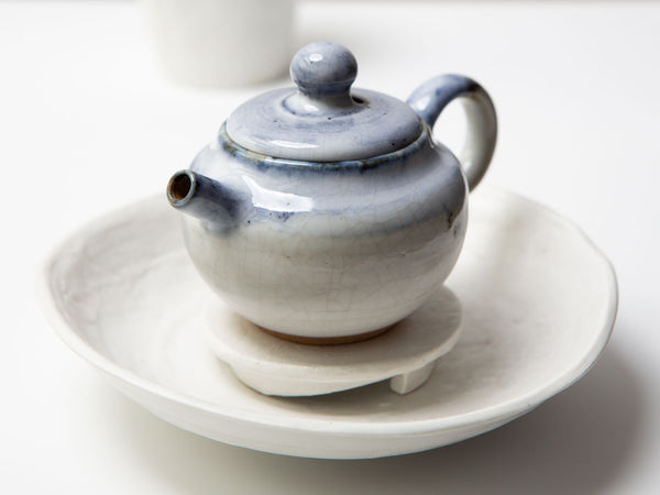 Round Teapot Tray, Thin. Wang Wen De.