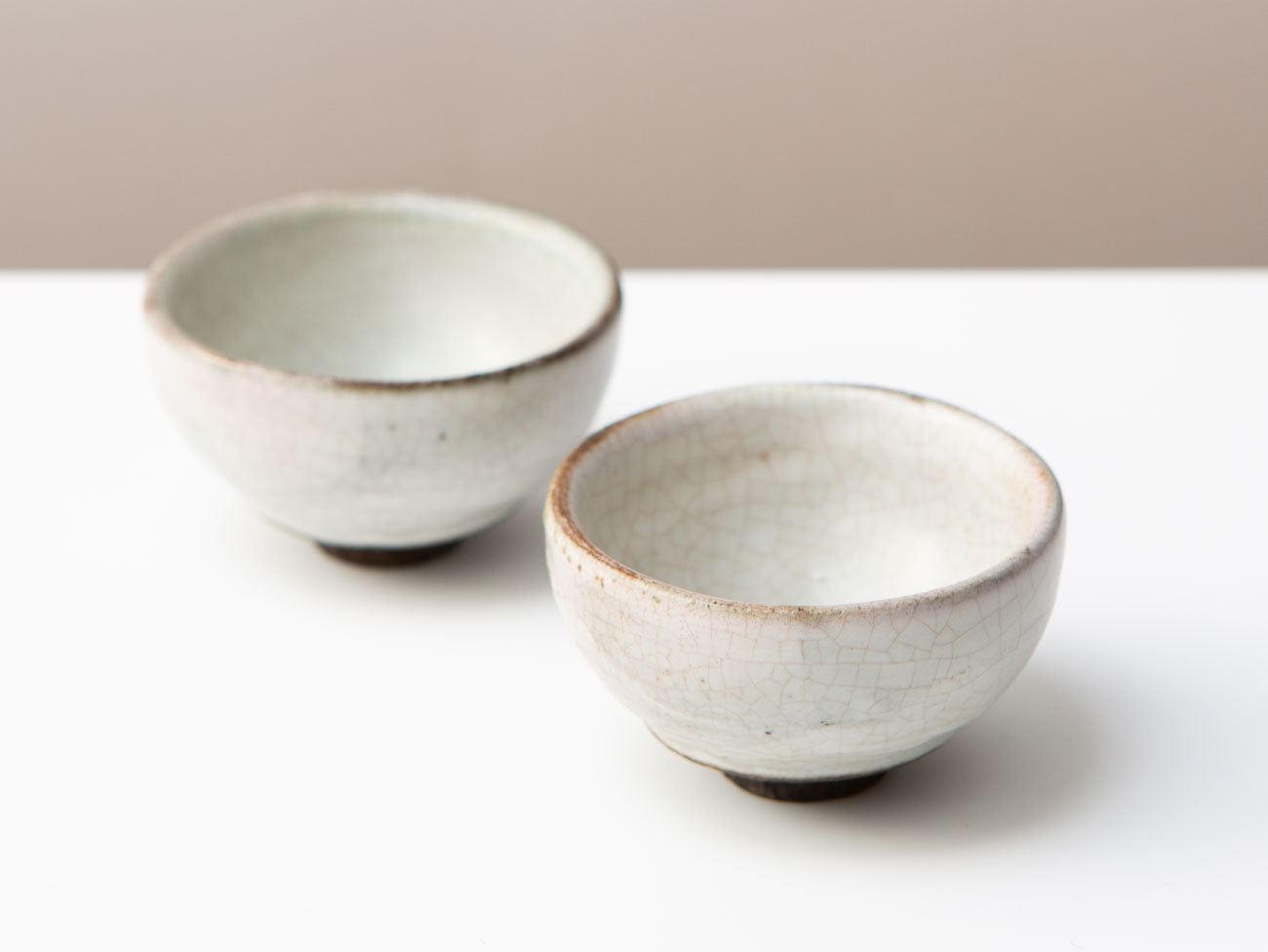 A Pair of Snow Cups, 5 day wood-fired. Liao Guo Hua.