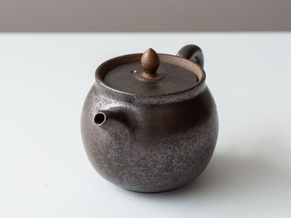 Hallow, Var. 2. Top angled view. Showing texture and sheen on the teapot's surface.