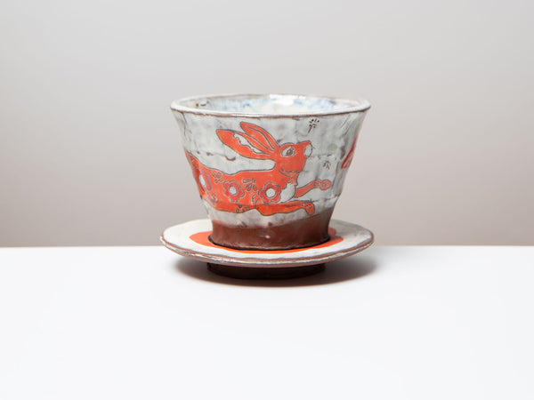 Rabbit Cup & Saucer by Lane Chapman.
