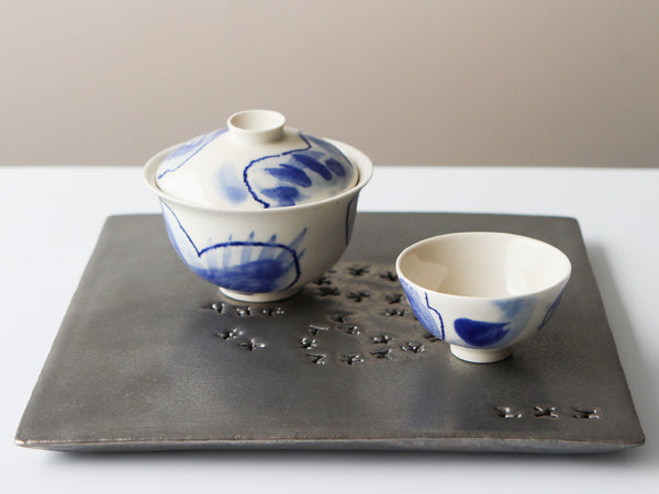A Pair of Blue + White Cups