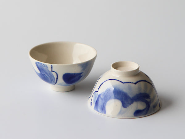 A Pair of Blue + White Cups