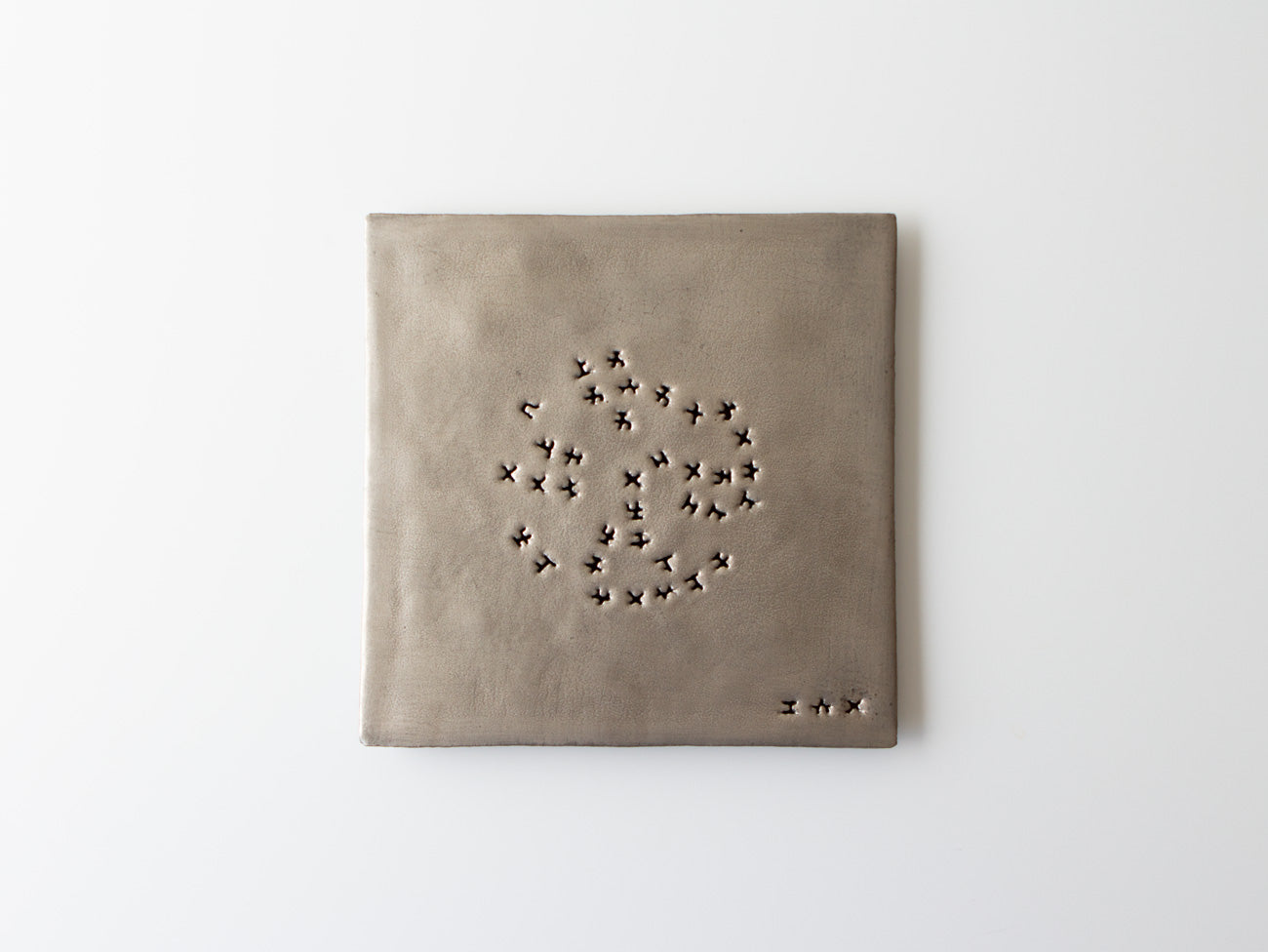 Character Tray in Pewter, Square